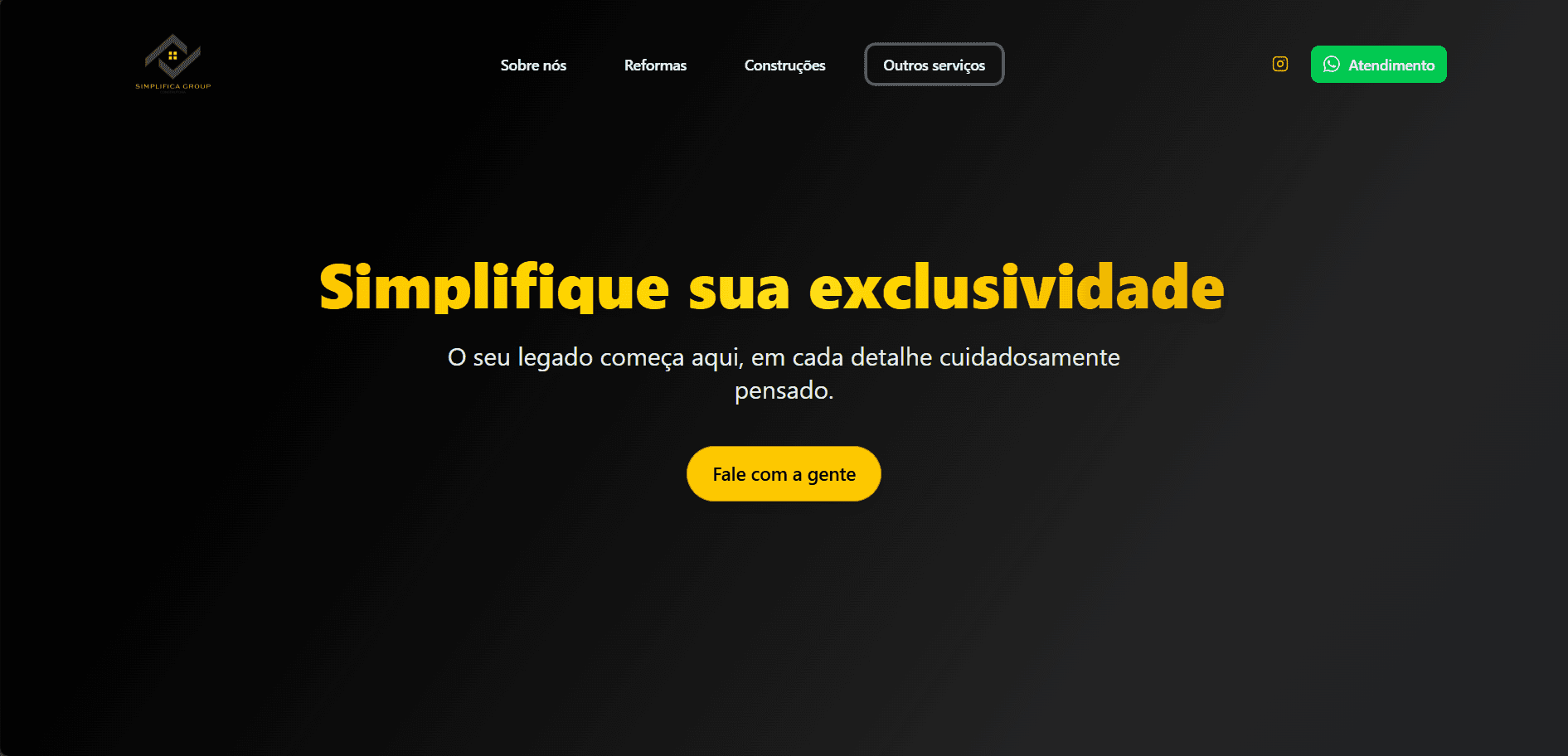 Site Institucional para Construtora